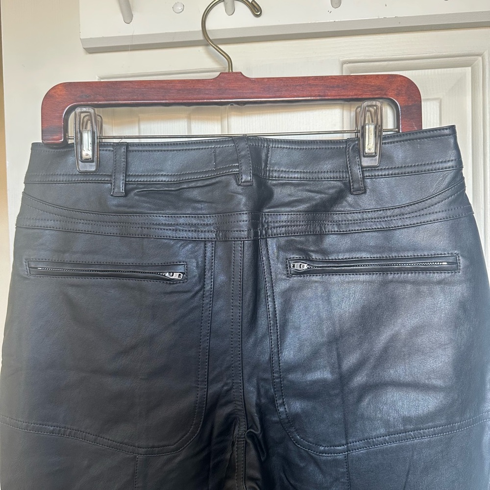 NWOT Free People We The Free Black Faux Leather Pants- Size 10 - Picture 6 of 8